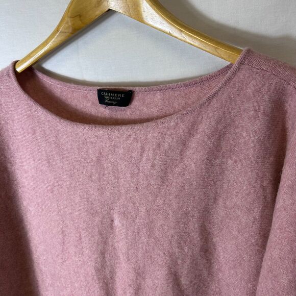 Charter Club Women's Mauve Pink Cashmere Boxy Long Sleeve Sweater Size 3X - Picture 4 of 11